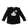 Sanrio Long Sleeve with Black Ruffles and Black Girls' T-Shirt Sequins,