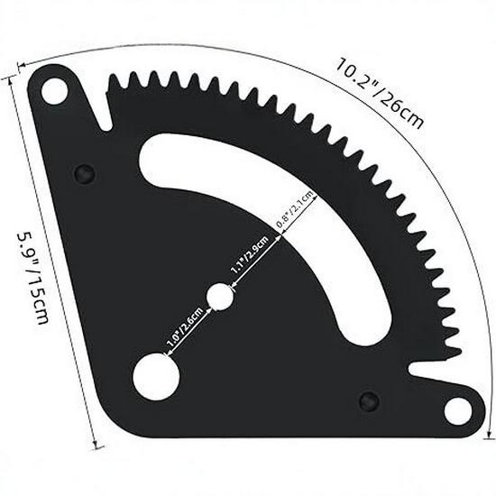 25-Tooth Metal Steering Sector Gear Set with Bushing and Bolts for John Deere Tractor