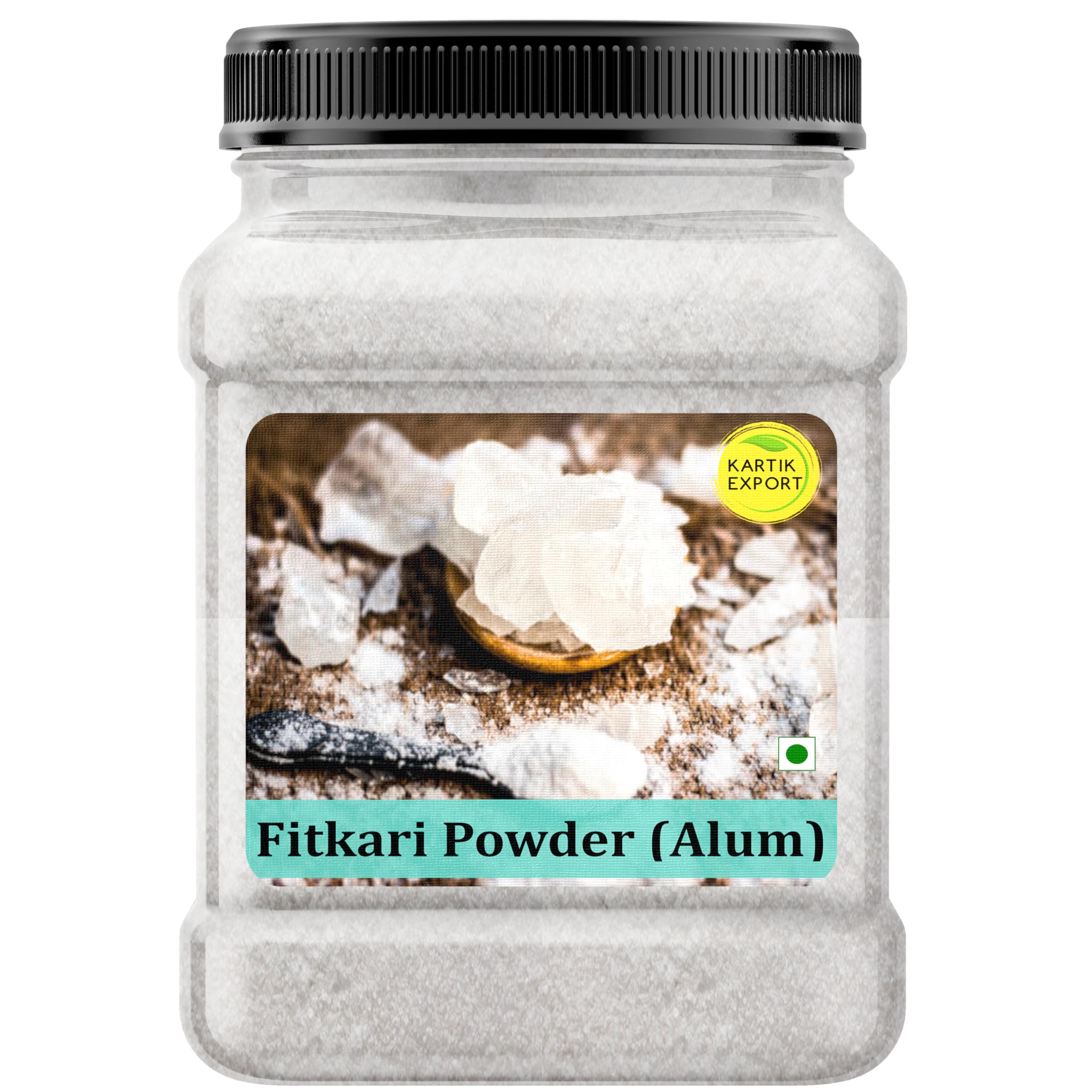 Kartik Export Natural Alum Powder For All Skins - Fitkari/Phitkari Powder For Face, Skin, Vaastu, Shaving, Teeth, Plants, Water Purification, Cosme