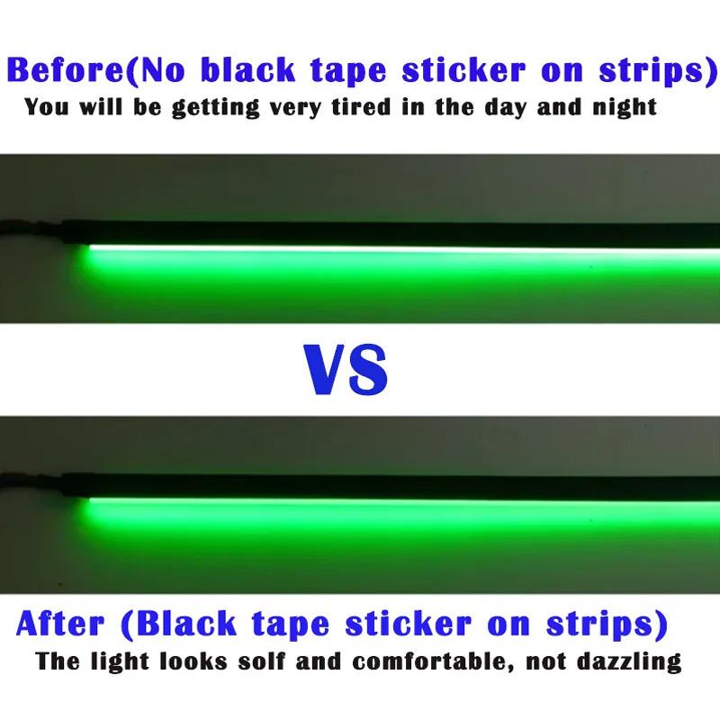 18/22 In 1 Car Hidden Ambient Light Neon Symphony RGB Rainbow Backlight Smoke Matt Black Acrylic Ambient Matt Lamp 12V Dual Zone