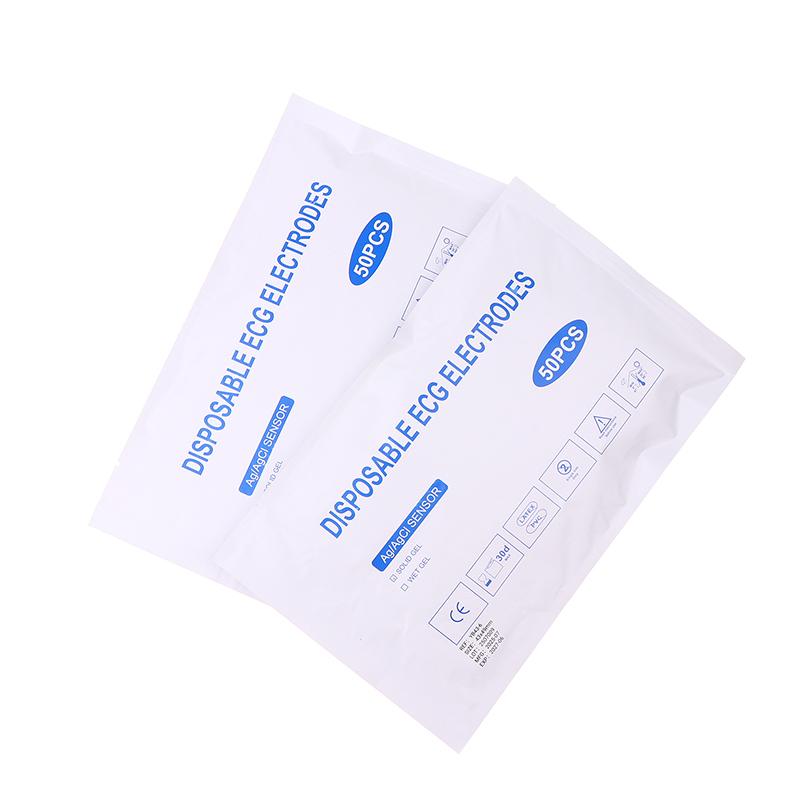 50Pcs Each Bag 2439 White Foam Disposable Ecg Electrode Pads Medical Patch Ecg Ekg Accessories For Pediatric Patient Size