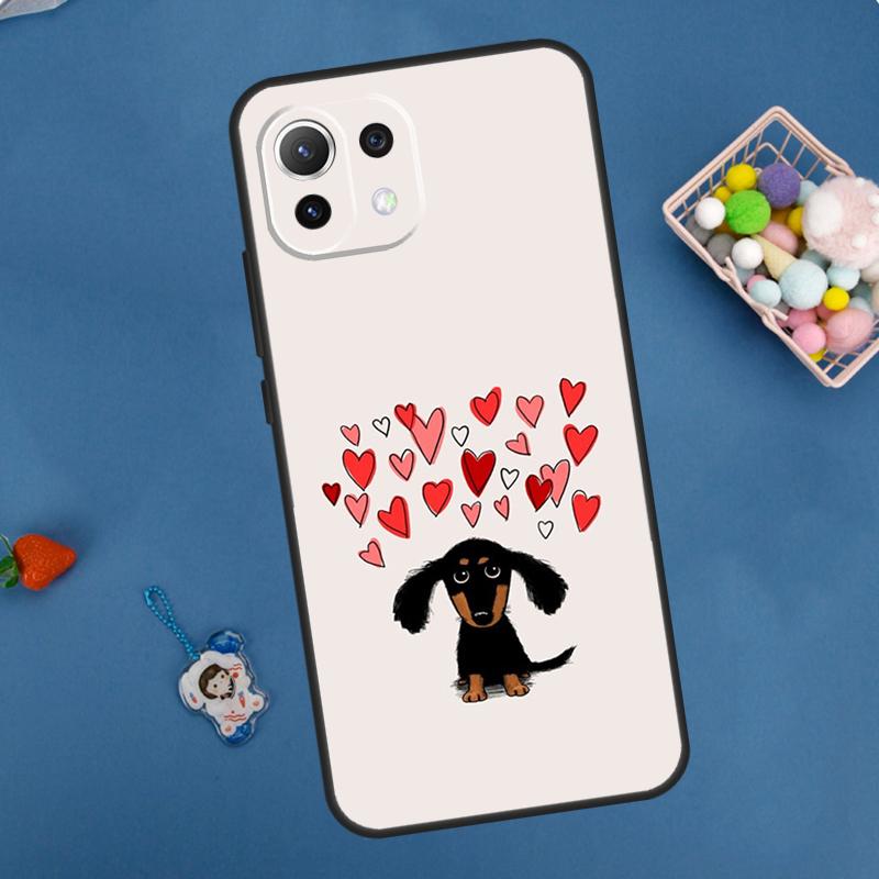 Cartoon Dachshund Dog Case For POCO F5 X3 X5 Pro X4 F4 GT C40 M5s F3 Cover For Xiaomi 13 12 Lite 12T 11T Pro 12X
