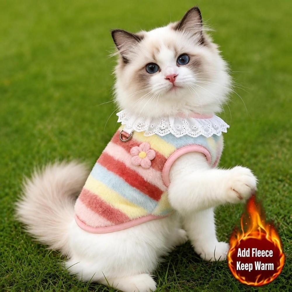 Doppelseitige Samt-Welpen-Winterweste Weicher Plüsch Katzen-Hoodies Neue Hundekleidung Outdoor