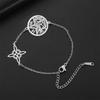 Classic Tetragrammaton Pentagram Bracelets Stainless Steel Wicca Witch Knot Bracelet for Women Solomon Amulet Jewelry