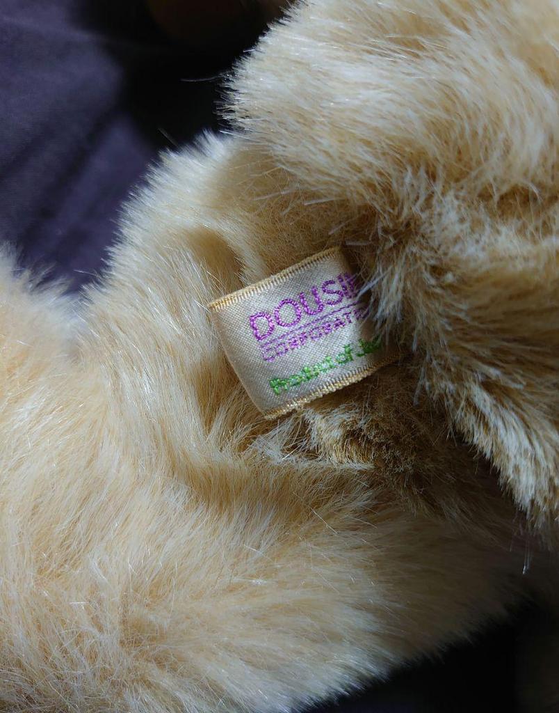 [USED] DOUSHIN Teddy Bear Plush Toy, Beige, Retro Style