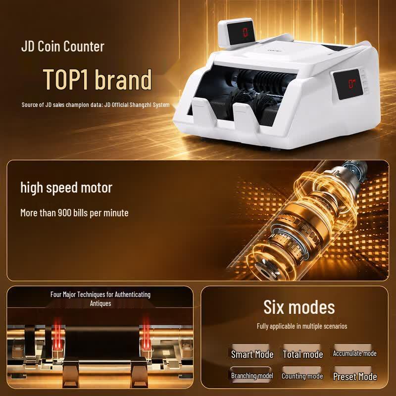Deli Portable Dual-Screen Banknote Counter & Detector CN plug (adapter included)