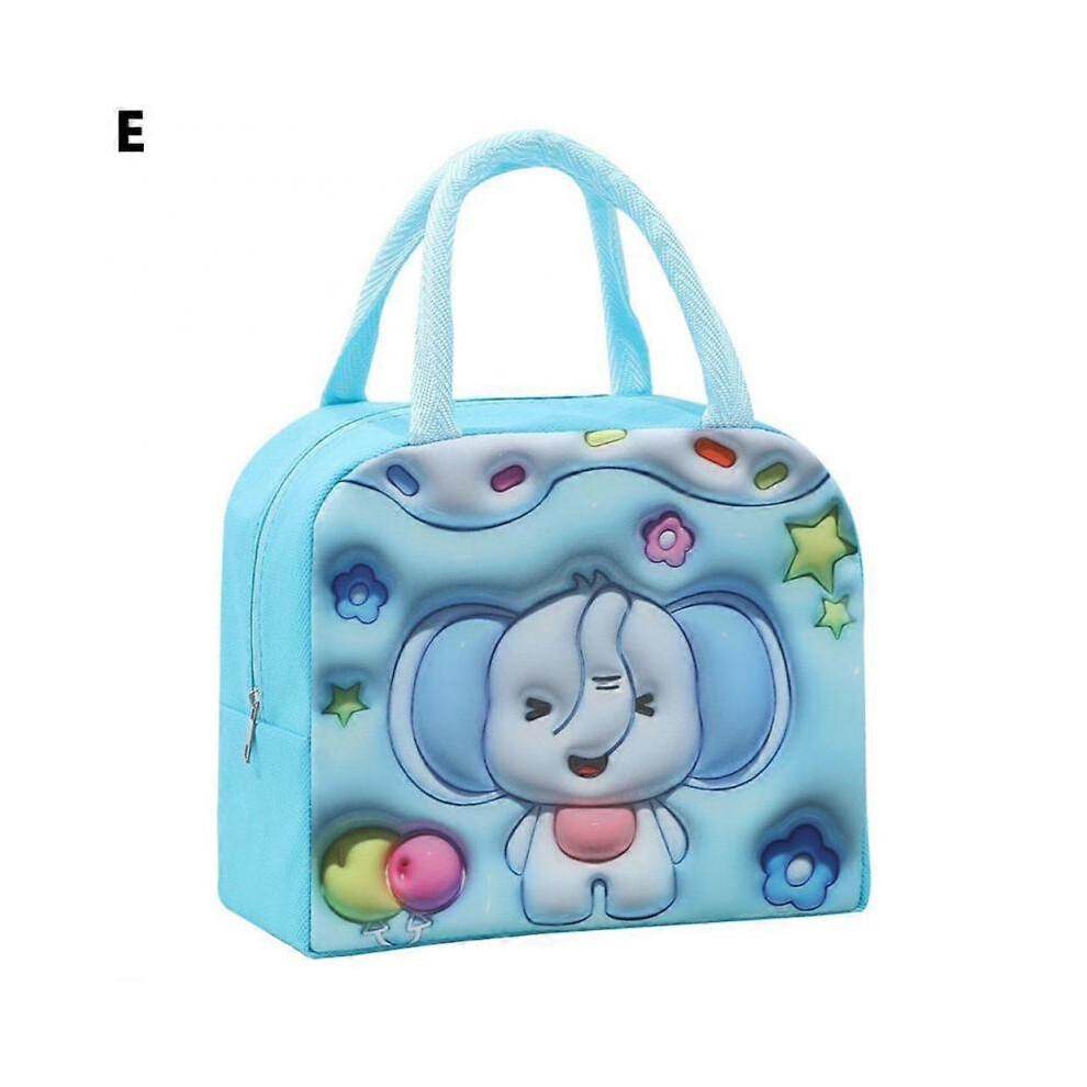 (Blue) Thermal Bag Food Storage bag Student lunchbox cool bag for Children Food