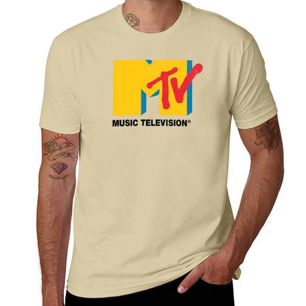 MTV T-Shirt Graphic Tee Shirt Funny Costumes Blouse Animal Prinfor Boys Slim Fit T Shirts for Men