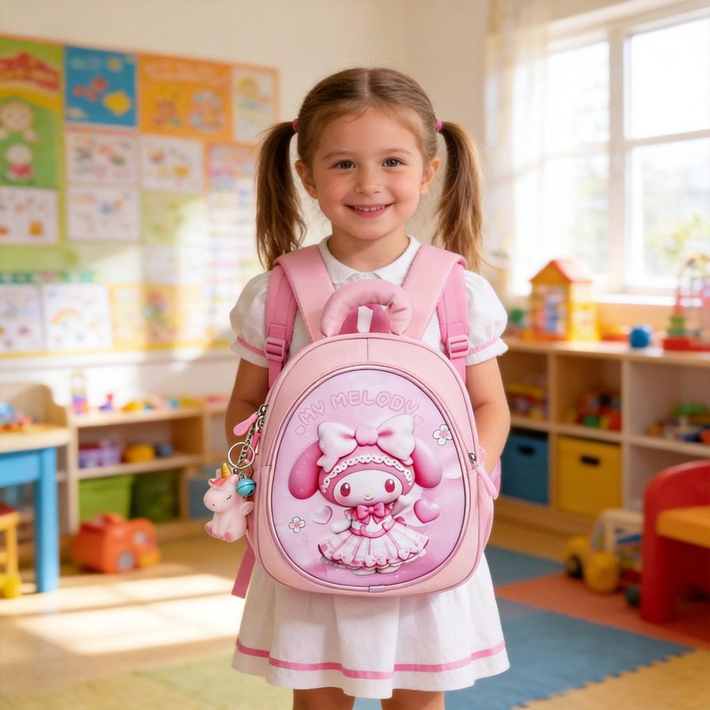 Children Elsa Melody Spider Man Backpack With Breathable Nylon For Kindergarten And School Use