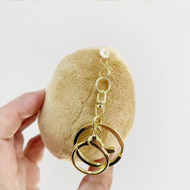 Cuddly And Soft Potato Plush Keychain Doll Cute Accessory For Bags And Gifts