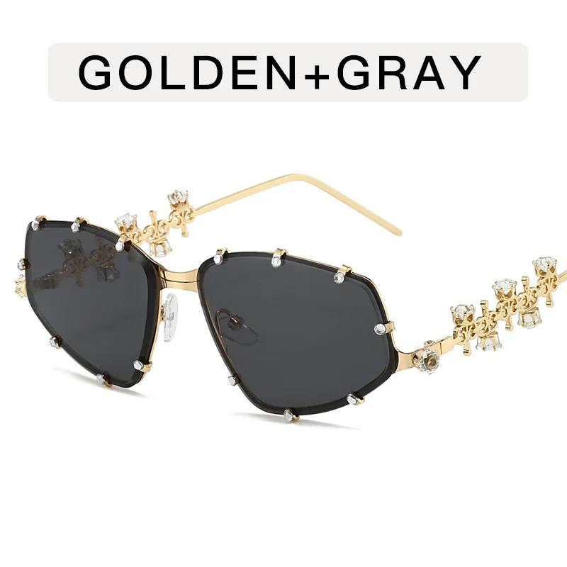 Vintage Sunglasses Eyeglasses Women Oversized Metal Glasses Frame Men Clear Lens Glasses Gold Optical Bling Party Eyeglasses