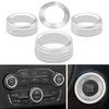 3Pcs Auto Center Console Knob Ring Car Interior Air Conditioning Control Radio Knob Covers Trim for Challenger 2015-2021