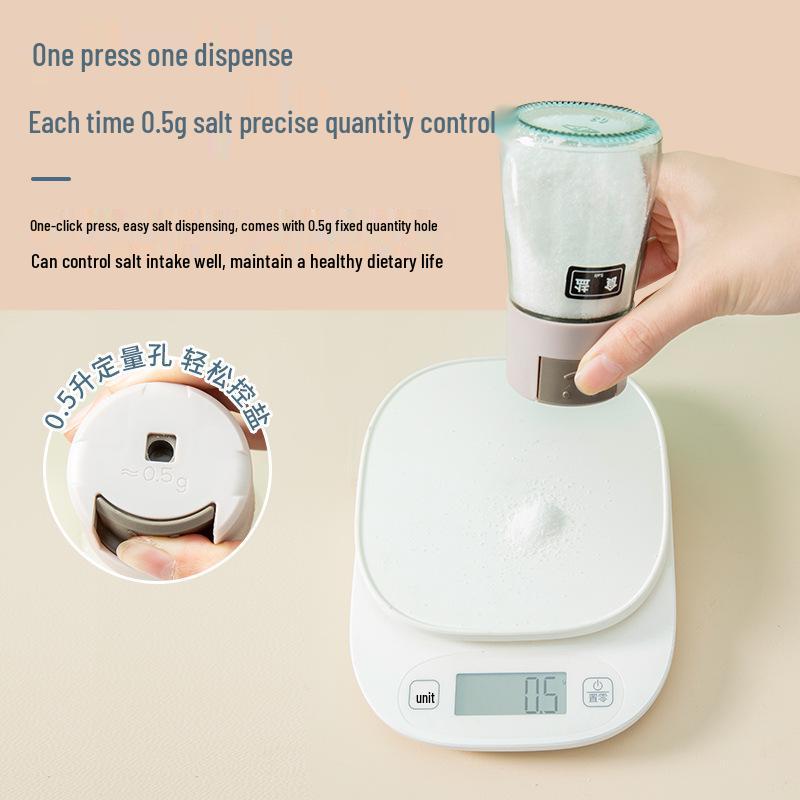 Press-Type Salt Control Seasoning Bottles - Set of 5