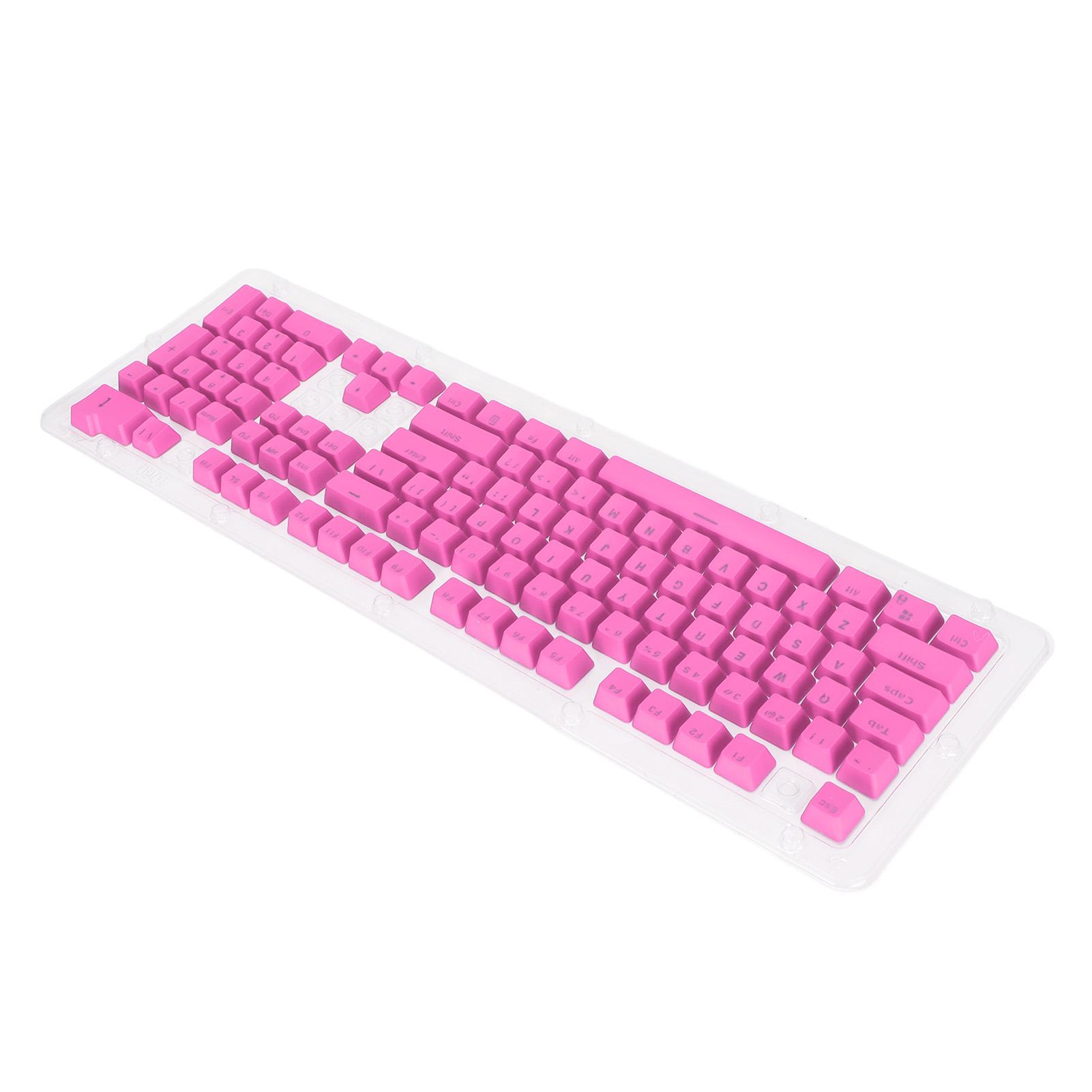 

PBT Keycaps 106 Keys 2 Color Injection Molding OEM Height Light Transmission Custom Keycaps for Mechanical KeyboardPink