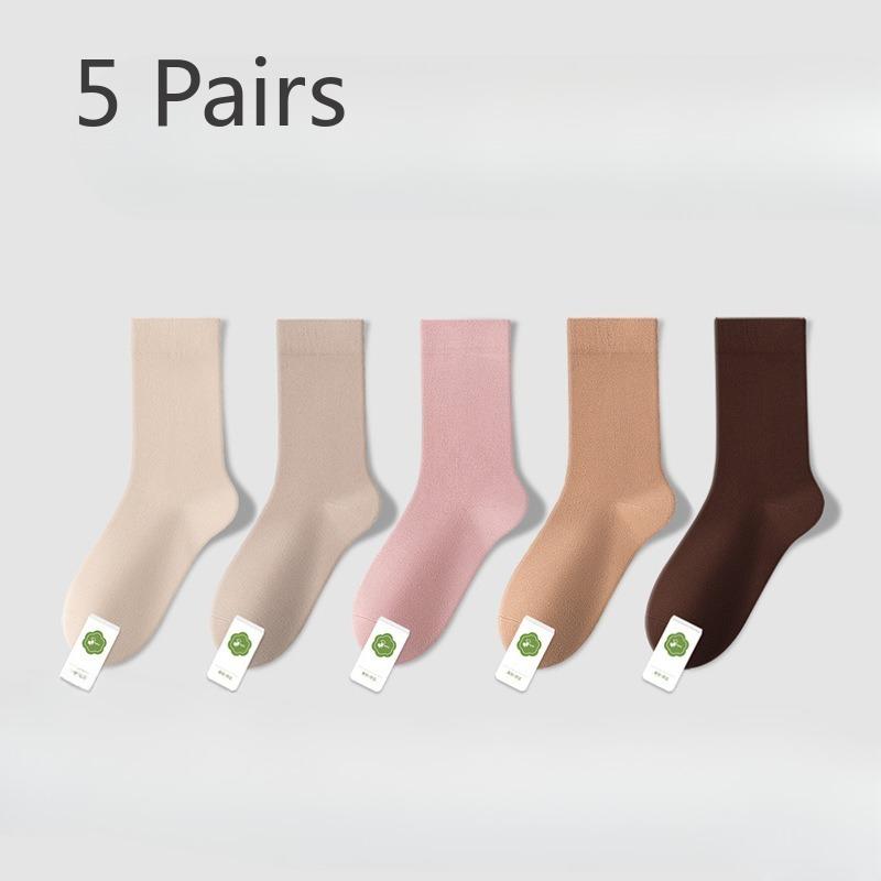 

5 пар женских летних тонких антибактериальных дышащих нескользящих носков-гольф без косточки 5 Pairs