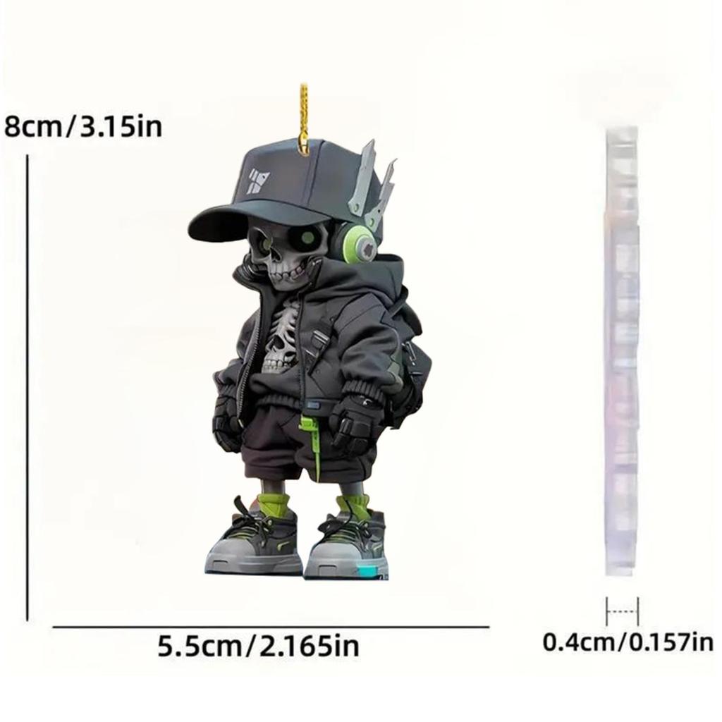 Car Rearview Mirror Skull Car Pendant - Car Rearview Mirror Hanger Acrylic Car Rearview