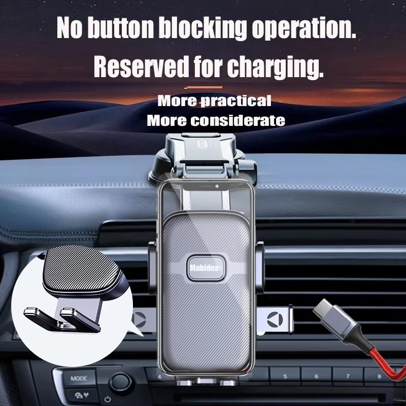 Car Phone Tablet Mount, 3-in-1 Dashboard Windshield Air Vent Cup Holder, Adjustable Stand for iPhone iPad