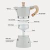 Kaffeekocher für Herdplatte 300ml Aluminiumlegierung Sicher Moka-Kanne für Zuhause Induktionsherd Gasherd