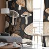 Abstract Retro Mushroom Flower Sheer Curtains For Living Room Kitchen Window Curtains Bedroom Tulle Voile Curtains