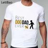Happy Father Day T Shirt Men Kawaii Cartoon T Shirt Best Dog Dad Ever Print