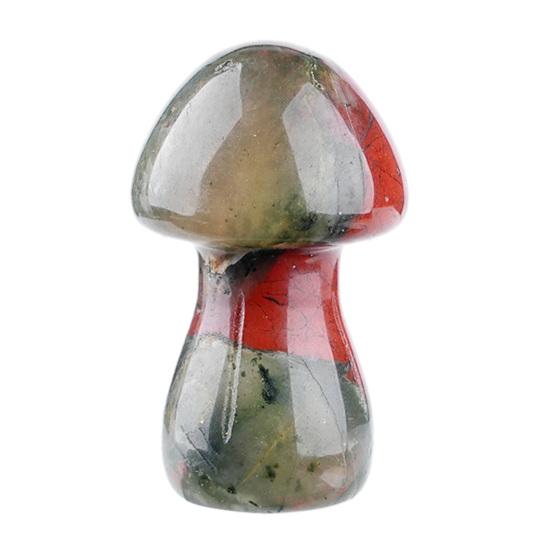 Mini Mushroom Gemstone Sculpture Cute Natural Healing Stone Polished Mushroom Figurine for Home Crafts Flower Pot Decor Gifts for Women Men