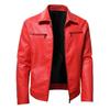 Mens PU Leather Biker Jacket Slim Fit Casual Motorcycle Adults