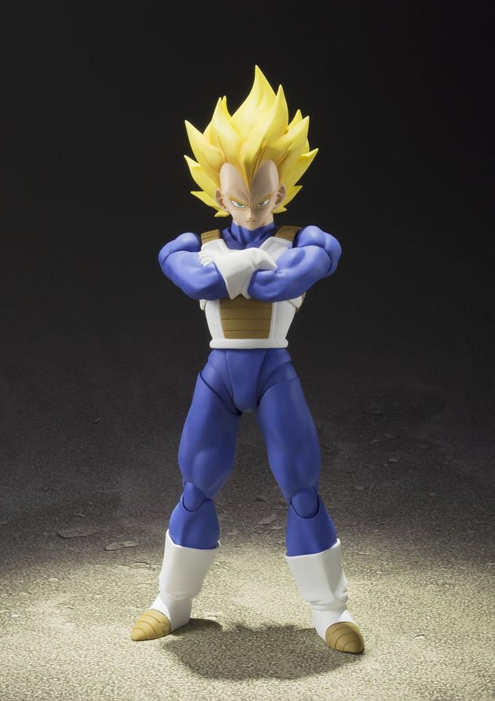 S.H.Figuarts Dragon Ball Z Super Saiyan Vegeta, approximately 135mm, PVC & ABS, pre-painted action figure [Used]