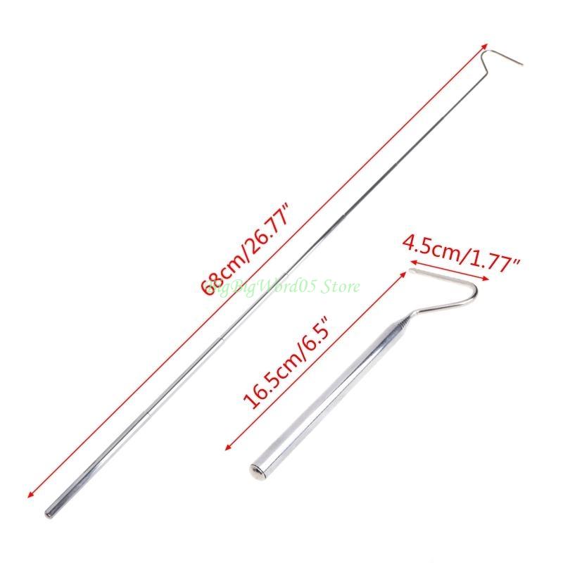 24TE Adjustable Snake Hook Stainless Steel Hook Telescopic Snake Hook Catcher Retractable Hook Tools