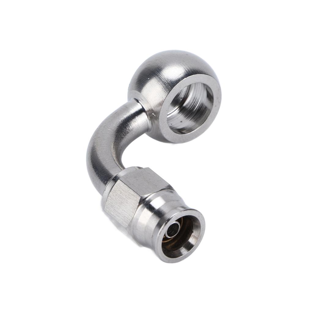AN‑3 Banjo Eye Brake Hose Fitting Stainless Steel 90 degrees Adapter Automobile Accessories
