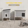 Outdoor Cat House, Insulated Cat Shelter with Insulated Liner, Waterproof Asphalt Roof, Escape Door, Opening Top