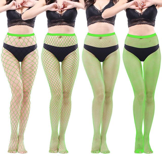 Sexy Fishnet Pantyhose Women Mesh Tights Lingerie Fish Net Stockings Club Party Hosiery Female Colorful Thin Long Socks Leggings