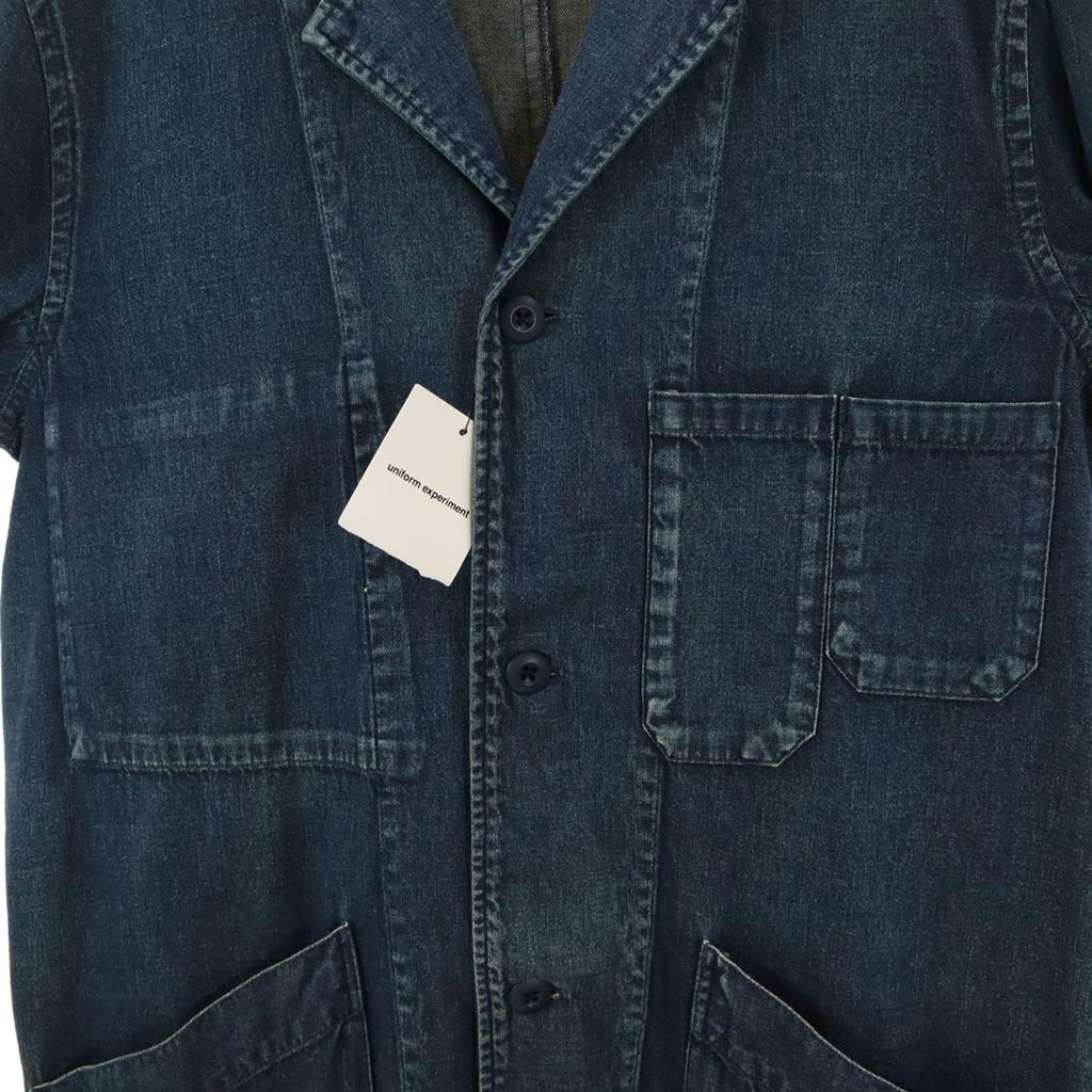 Unused Uniform Experiment Made In Japan Washed Shop Denim Coat 1 8oz Soft Men's Used