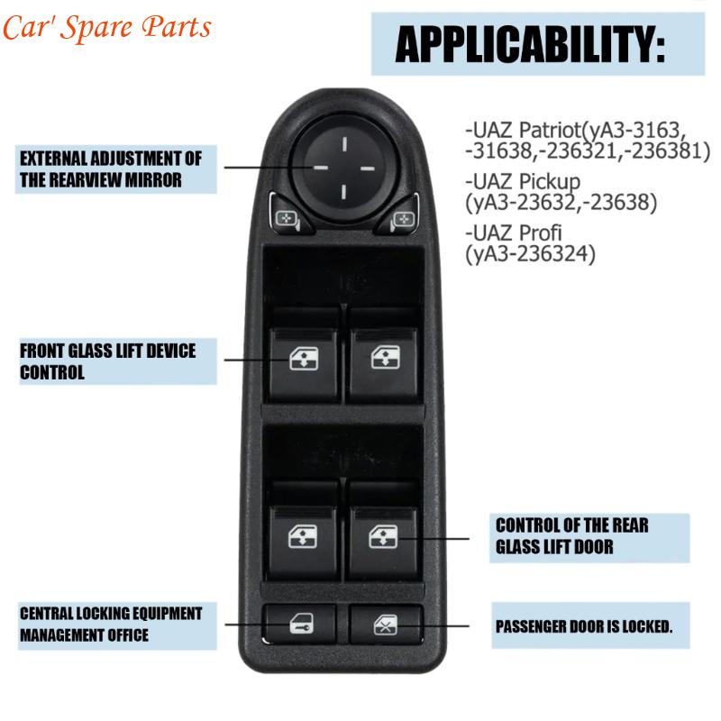 Y4UA Car Window Regulator Switches 31633769100 Car Window Switches Fit 2014