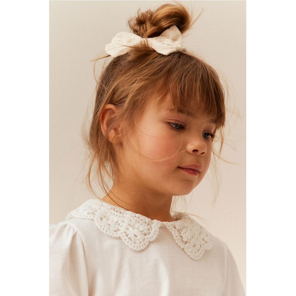 

Трикотажный топ с воротником HM, белый