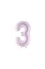 Number ''3'' Foil Balloon, 72cm, Purple