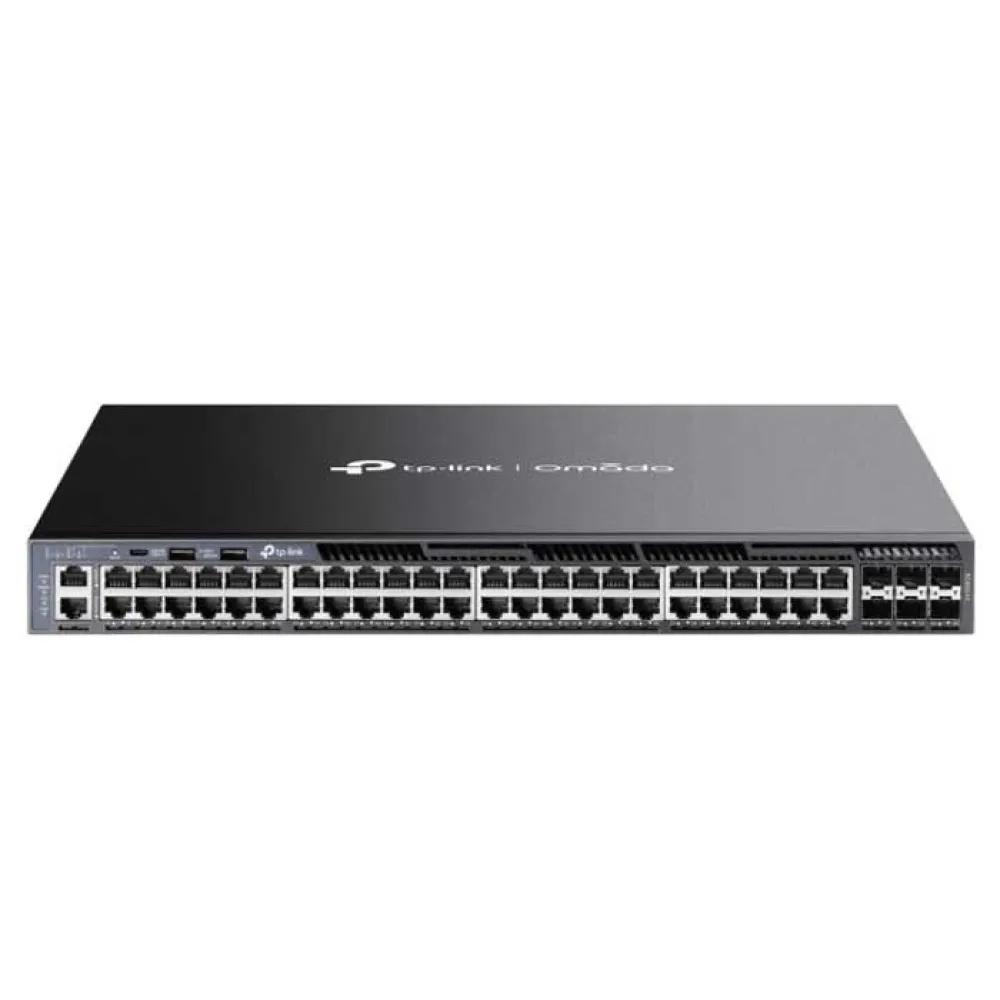 TP-Link SG6654X Managed Layer 3 Switch 48x Gigabit RJ45 6x 10Gb SFP+ Black
