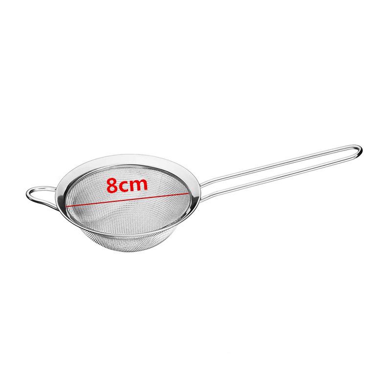 

LMETJMA Stainless Steel Fine Mesh Strainers Oil Strainer Colanders with Long Wire Handles 3 , 5 , 6 , 8 , 9.5 KC0072