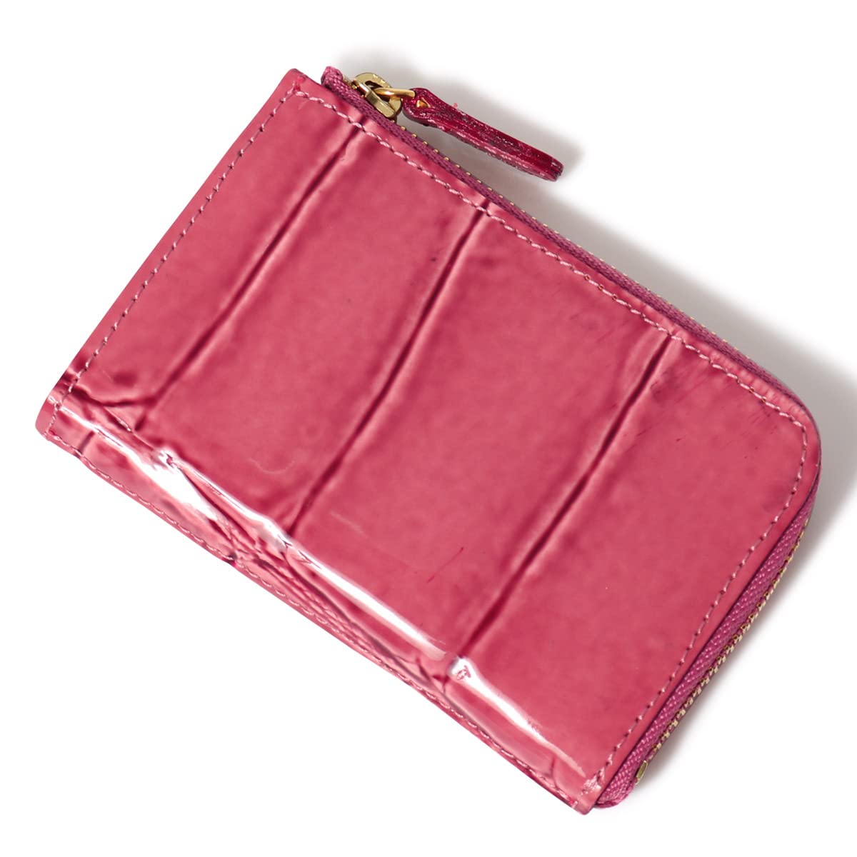 

Coin Purse Zipper Genuine Leather Tail Crocodile Made in Japan Coin Case Embossed Crocodile Cowhide Leather Pink [Alkan] L-shaped Women s 0295-301