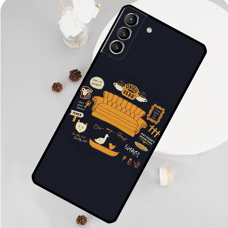 Central Perk Friends TV Show Phone Case For Samsung Galaxy S24 S26 Ultra S20 S21 S22 S23 S25 Plus S10 S25 FE Funda Cover