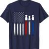 American Flag with Dog Silhouettes Pet Lover 4th of July Kids Adults T Shirt