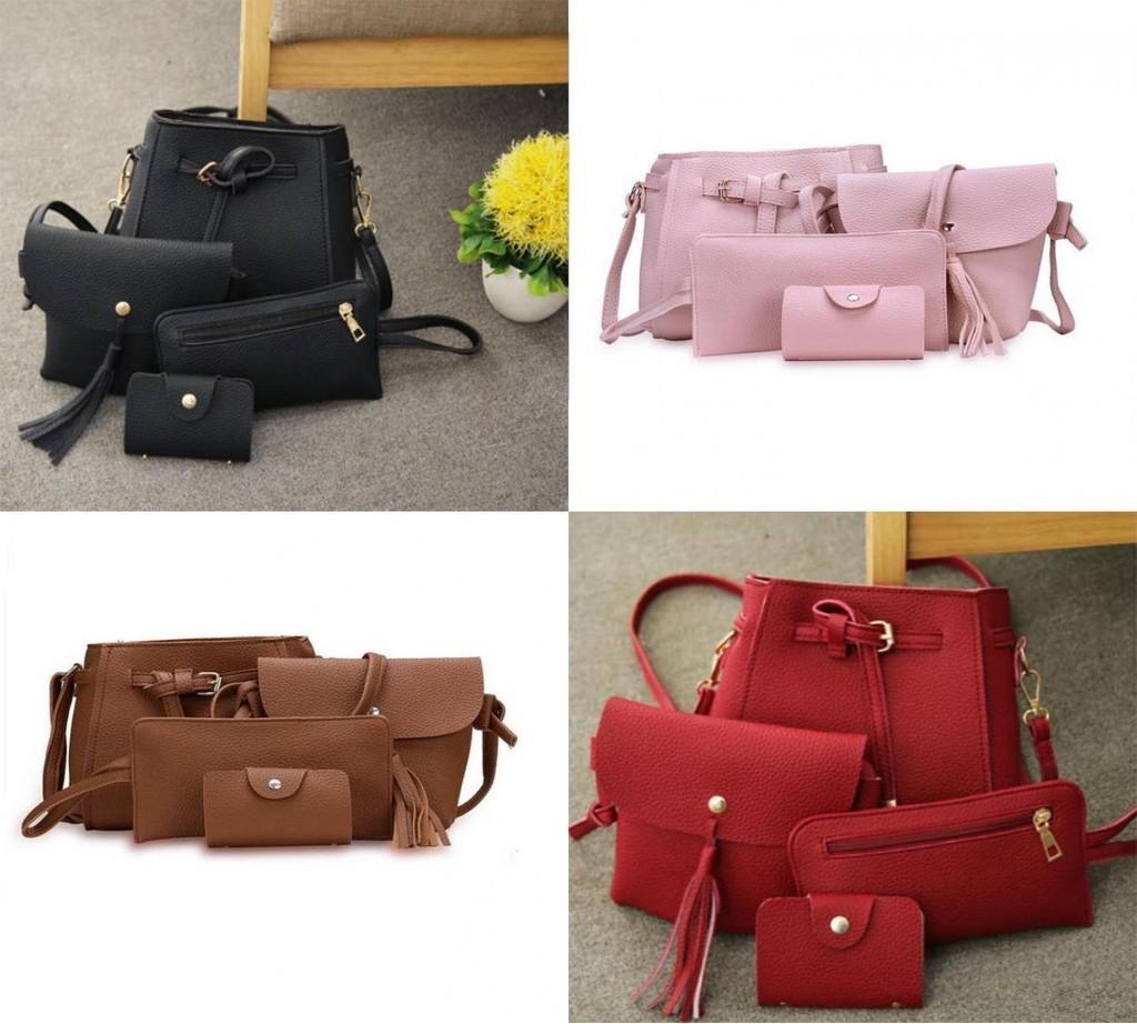 High-quality 4pcs Women Lady Tote And Crossbody Set In Fashionable Design