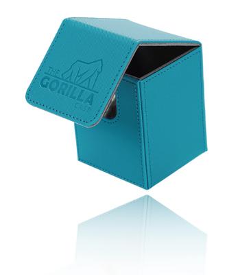 THE GORILLA CASE Deck Case PU Leather Trading Card Case Vertical Case (Turquoise Blue)