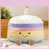 Cake Birthday Plush Toys Rainbow Cake Design Soft Stuffed Dolls Girls Gifts