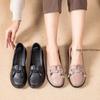 Fashion PU Leather Wedge Fashion Women Flats Black Designer Shoes Breathable Shoes Women Moccasins Casual Shoes Female Plus Size