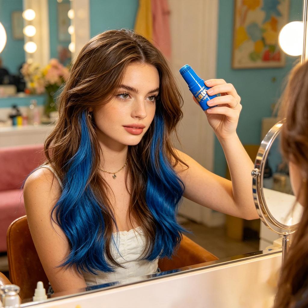 MLSMILE Temporary Hair Color Stick - Glitter Hair Pen for Hair Styling, 12g