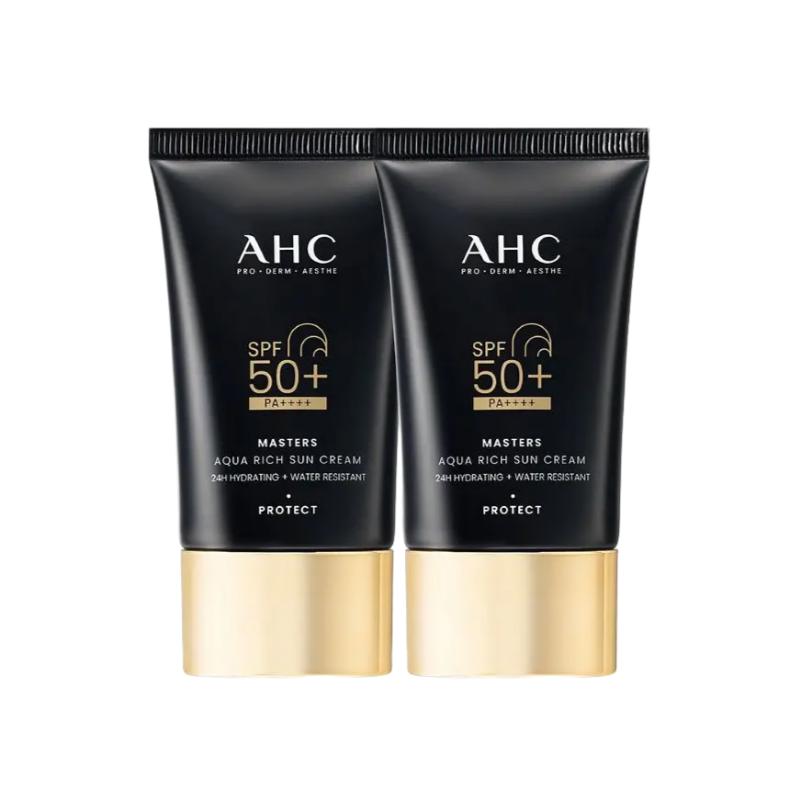 [AHC] Masters Aqua Rich Sun Cream 50ml x 2ea Set SPF50+ PA++++ Long-Lasting Hydration