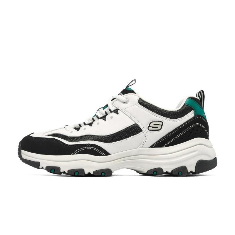 Skechers I-Conik D Lites Men Low Top Chunky Sneakers White Black 8790091-WBK 41.5