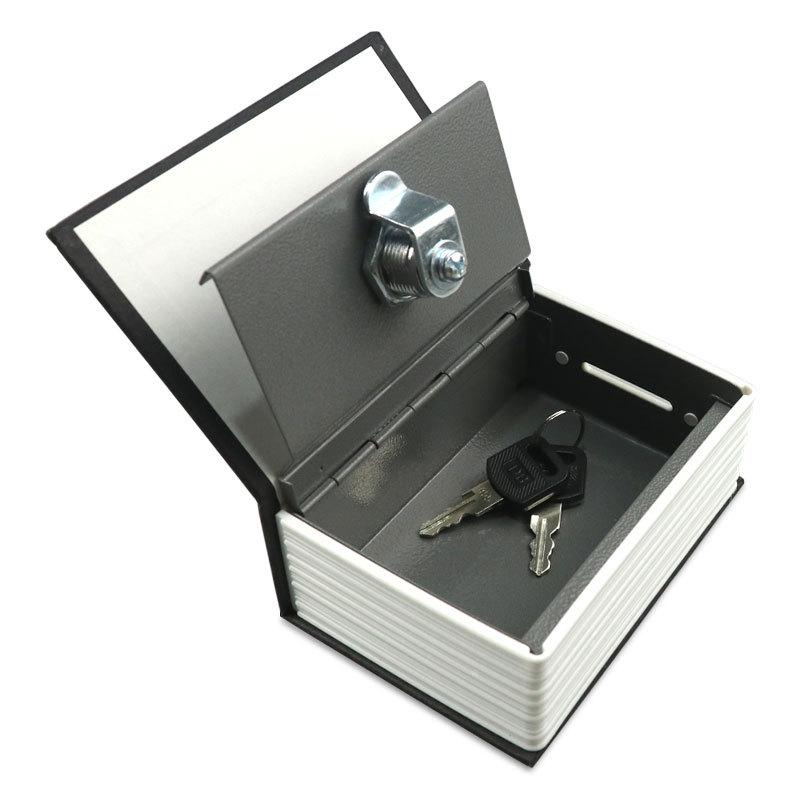 Lockable Metal Book Safe & Coin Bank with Combination Key