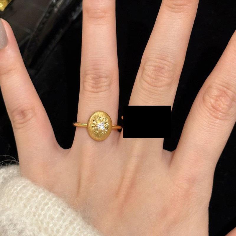 

silver 925 snowflake retro carving craft brushed rings for women new in exquisite oval charm ring wedding jewelry Adjustable resizable