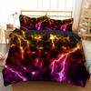 Lightning Pattern 3D Print Quilt Cover Fashion Mysterious Cool Sky Natural Bedding Cover Polyester Comfortable Duvet Cover Set